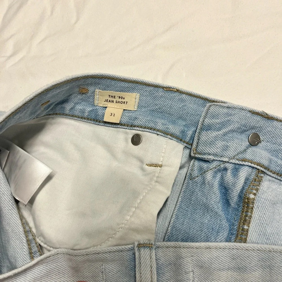 Madewell The '90s Mid-Length Jean Short in Pearlman Wash 31 new without tags - Picture 12 of 14